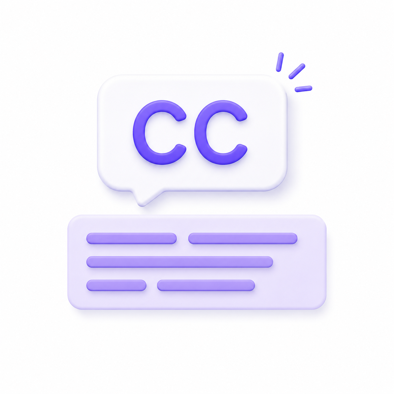 Auto captions feature card