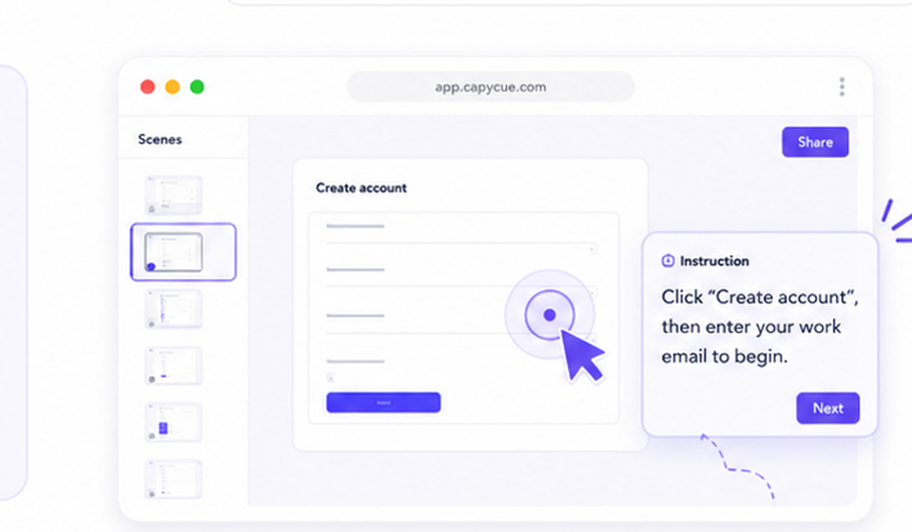 CapyCue in-app walkthrough guidance